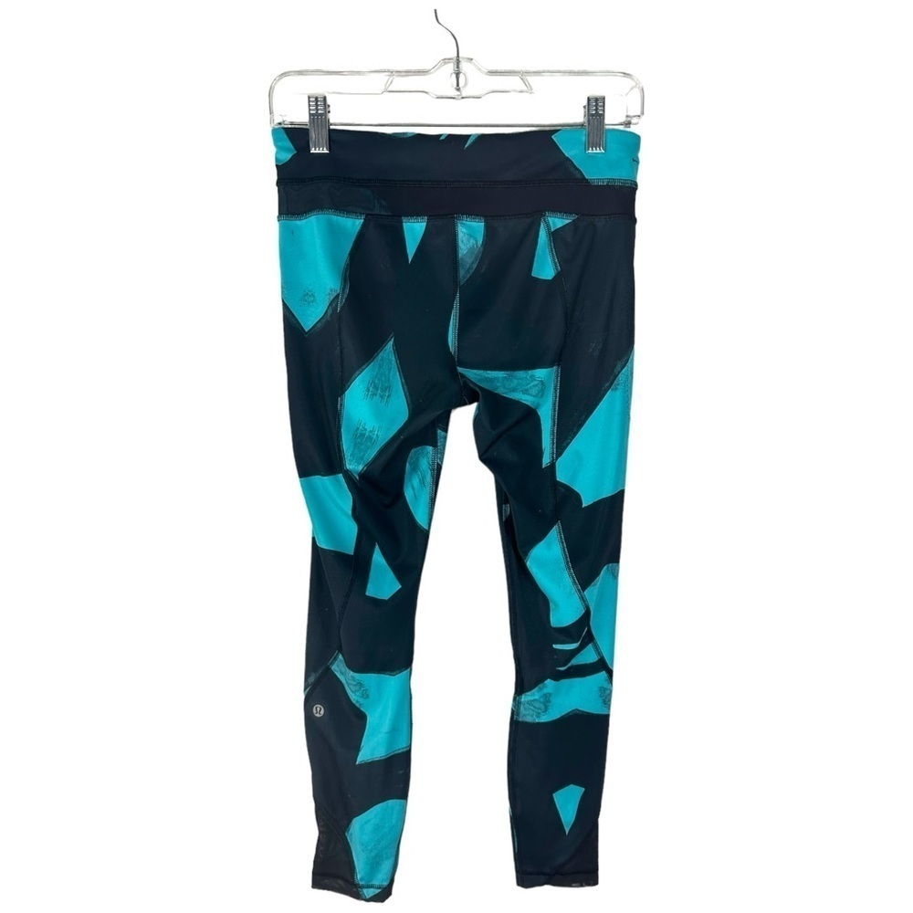 Lululemon Inspire Tight II Full-On Luxtreme Mesh Back Spin Stroke Peacock Size 6 - Picture 5 of 6